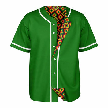 Afro Heat & Green Reversible Baseball Jersey