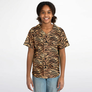 Tiger Fur Baseball Jersey - Kids