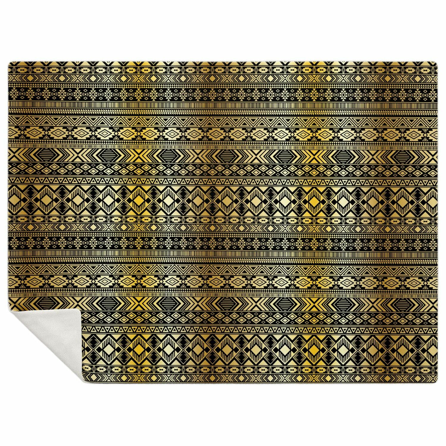 Rose Gold & Black Premium Microfleece Blanket