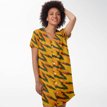Tropical Flame Baseball Jersey Dress