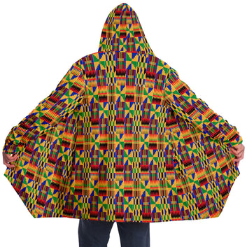 Original Kente Patterned Microfleece Cloak