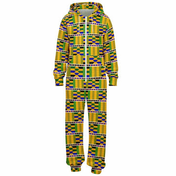 Yellow Kente Patterned Jumpsuit - Teen & Adult