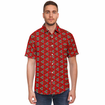 Red Samakaka Short Sleeve Shirt