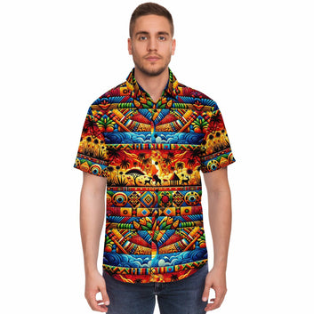 Abstract Savanna Short Sleeve Shirt
