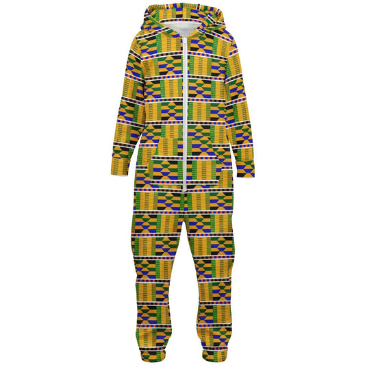 Yellow Kente Patterned Jumpsuit - Toddler