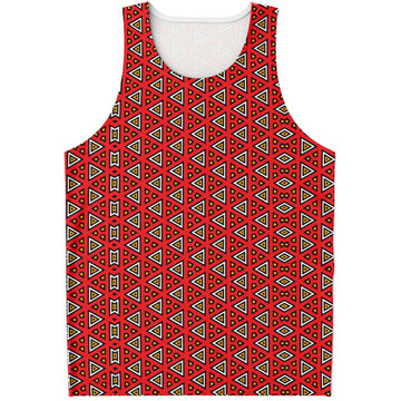 Red Samakaka Patterned Tank Top