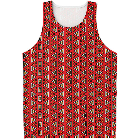 Red Samakaka Patterned Tank Top