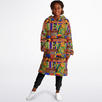 Multi-Patterned Hooded Blanket - Kids & Youth