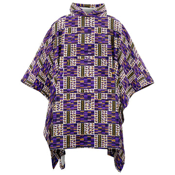 Violet Dynasty Flannel Blanket Poncho