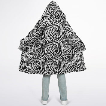 Zebra Fur Zipper Cloak
