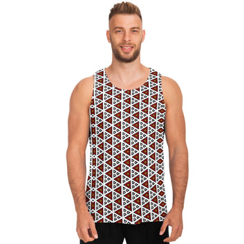 White Samakaka Patterned Tank Top