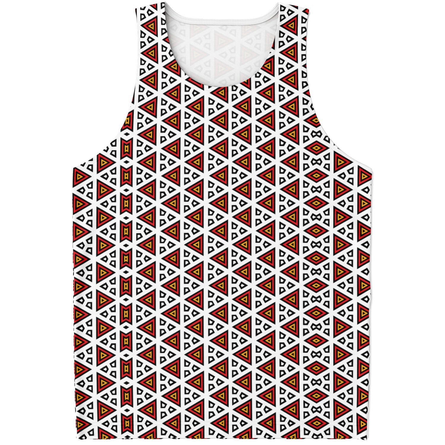 White Samakaka Patterned Tank Top