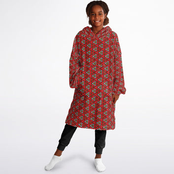 Red Samakaka Hooded Blanket - Kids & Youth