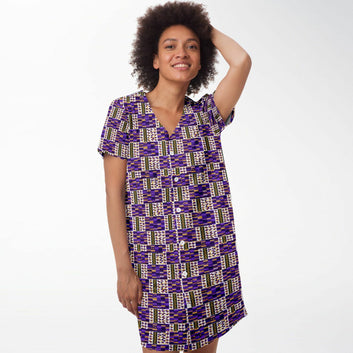 Violet Dynasty Baseball Jersey Dress