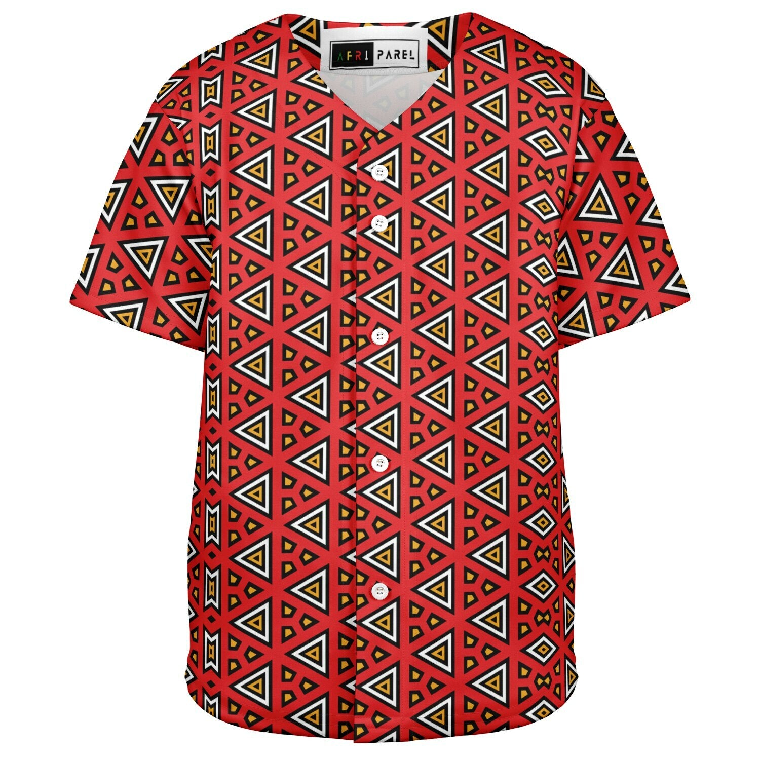 Red Samakaka Patterned Baseball Jersey - Youth