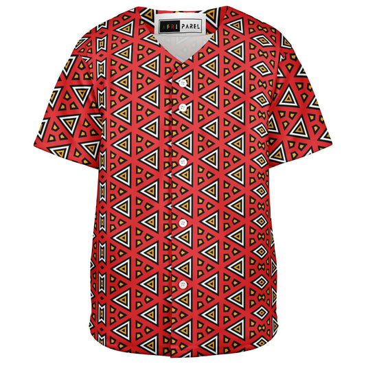 Red Samakaka Patterned Baseball Jersey - Youth