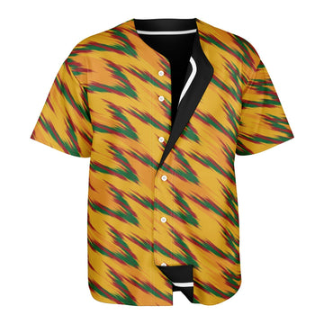 Tropical Flame & Black Reversible Baseball Jersey