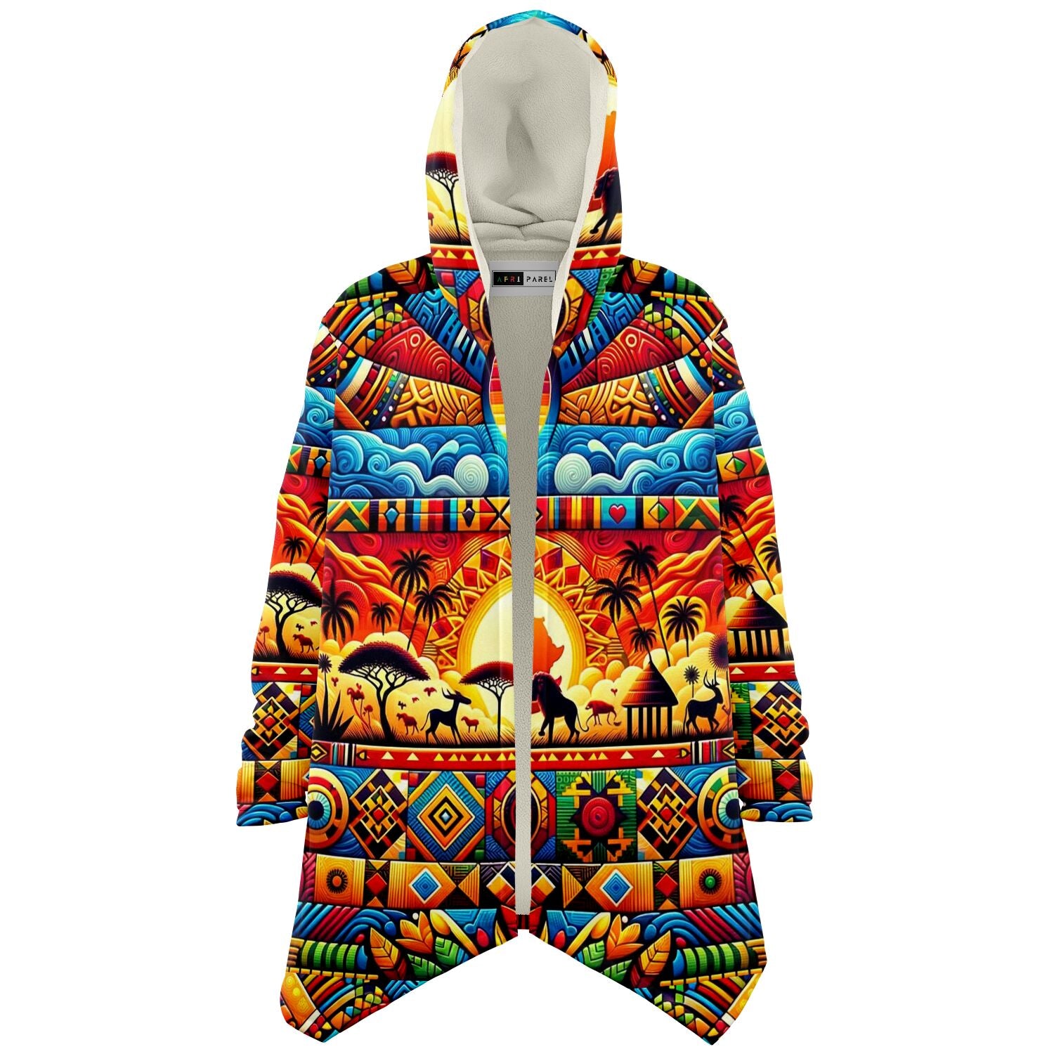 Abstract Savanna Microfleece Cloak