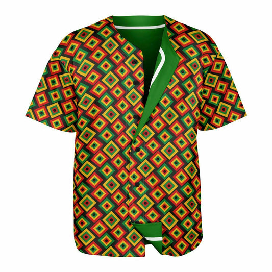 Afro Heat & Green Reversible Baseball Jersey