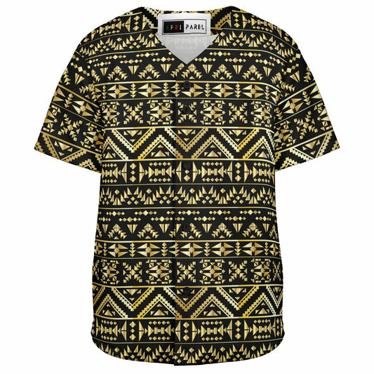 Black & Gold Tribal Baseball Jersey - Kids